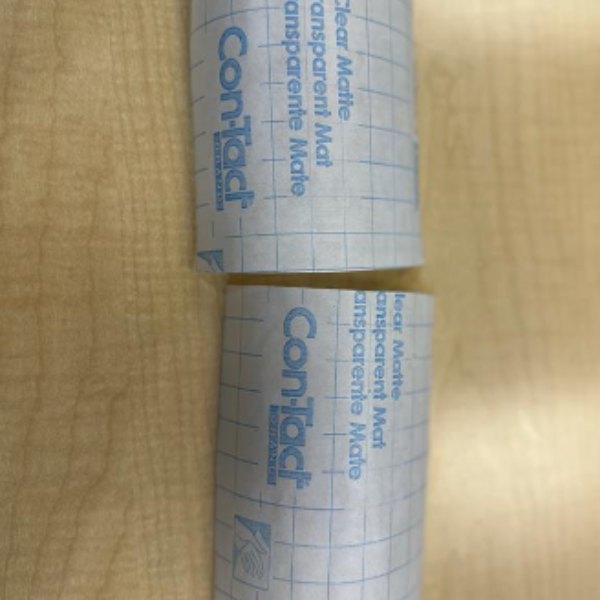 Two pieces of contact paper.