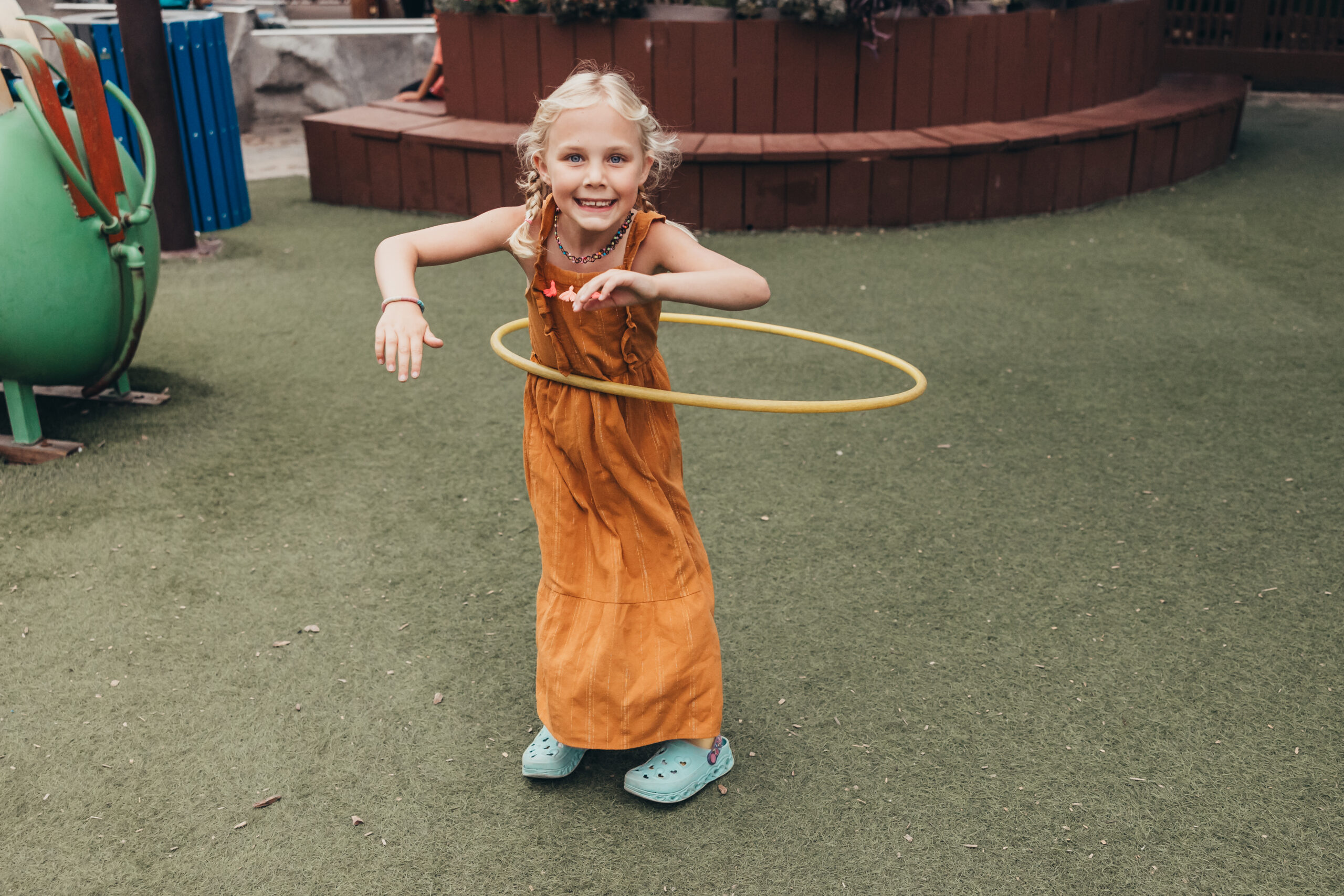 San Diego Children's Discovery Museum little girl hula hooping