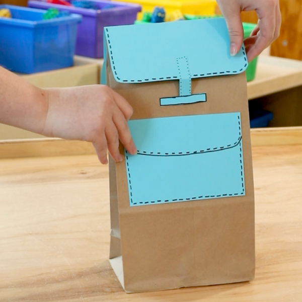 Paper bag backpack.