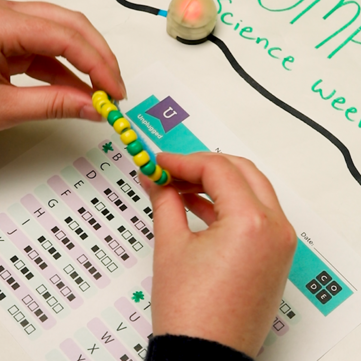 Binary code bracelet