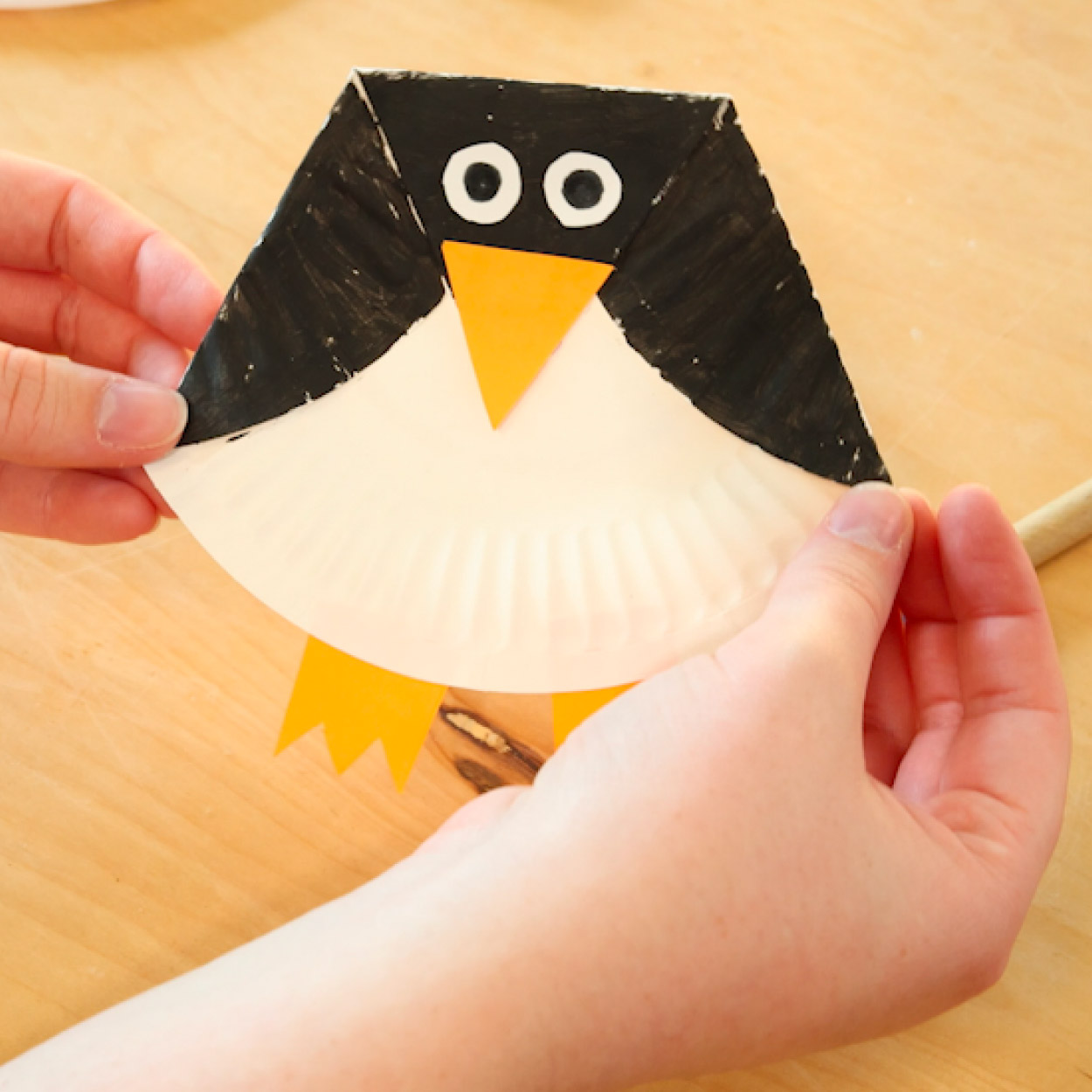 Paper plate penguin