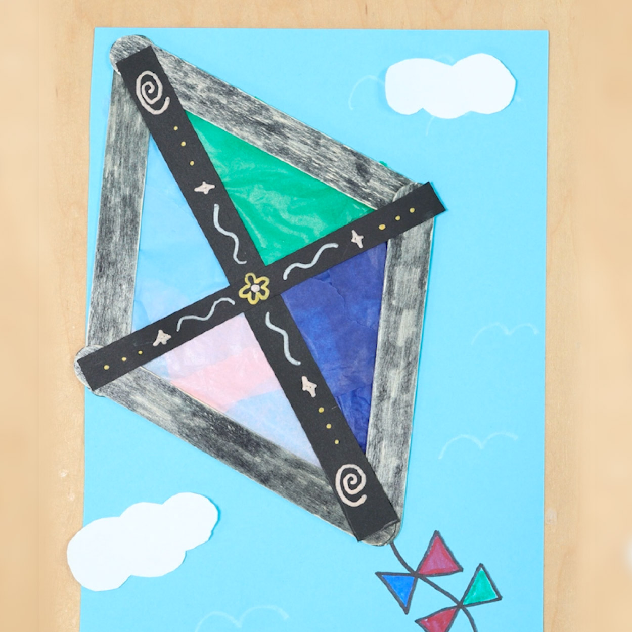 KiteStep-09 Tissue Paper Kite