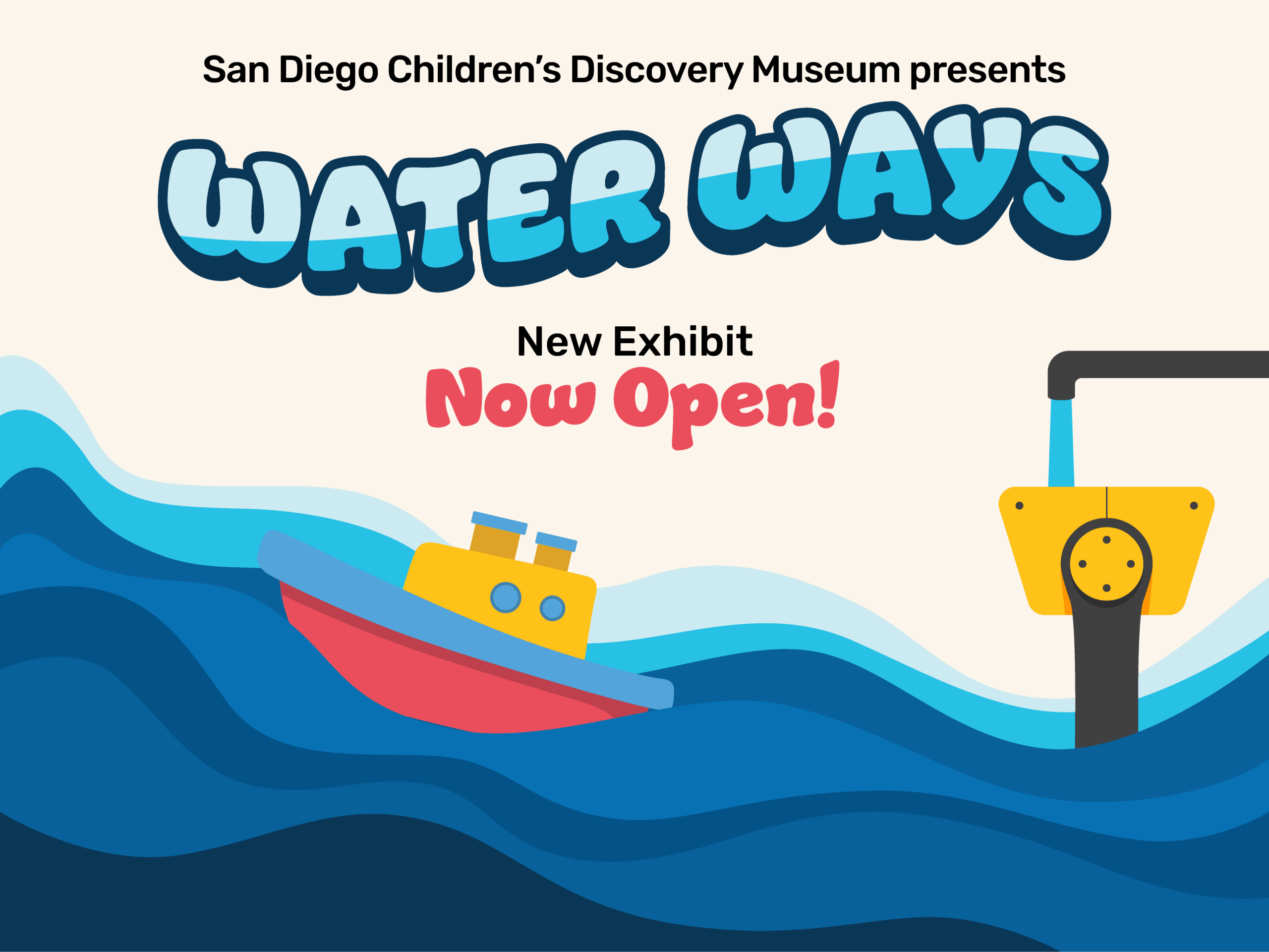 San Diego Children's Discovery Museum presents Water Ways. New exhibit now open!